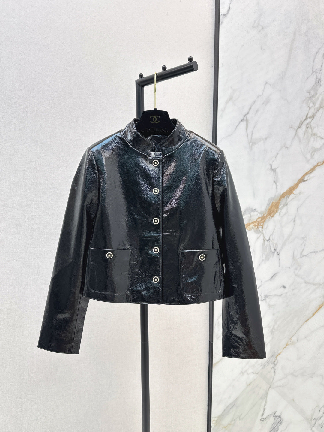 Chan 25fw leather jacket