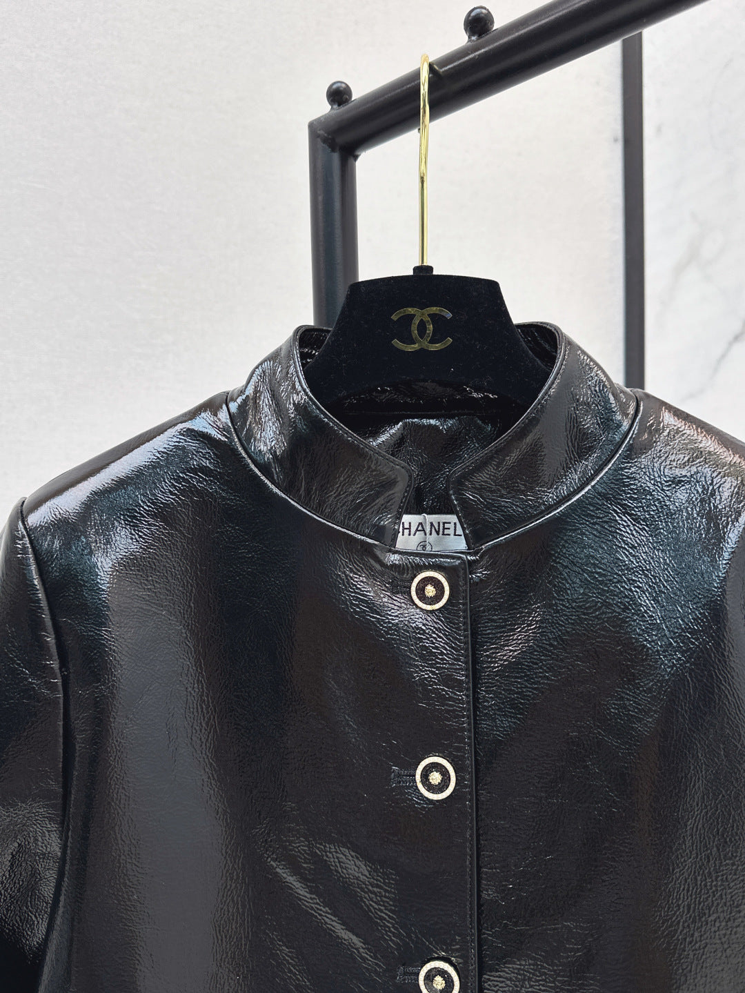 Chan 25fw leather jacket