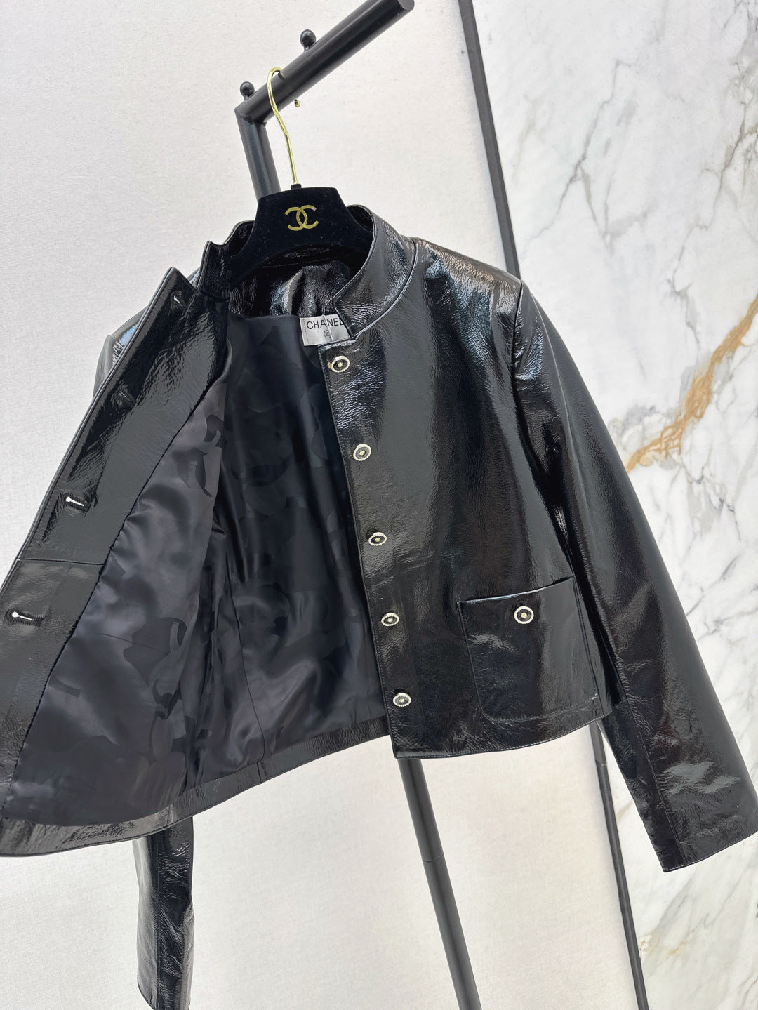 Chan 25fw leather jacket