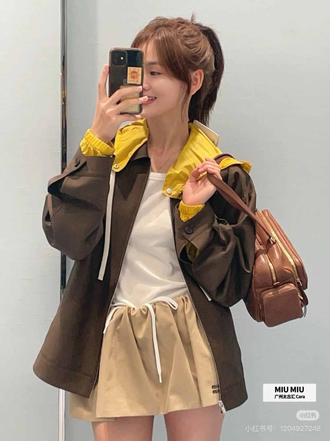 Miu 25fw hooded jacket