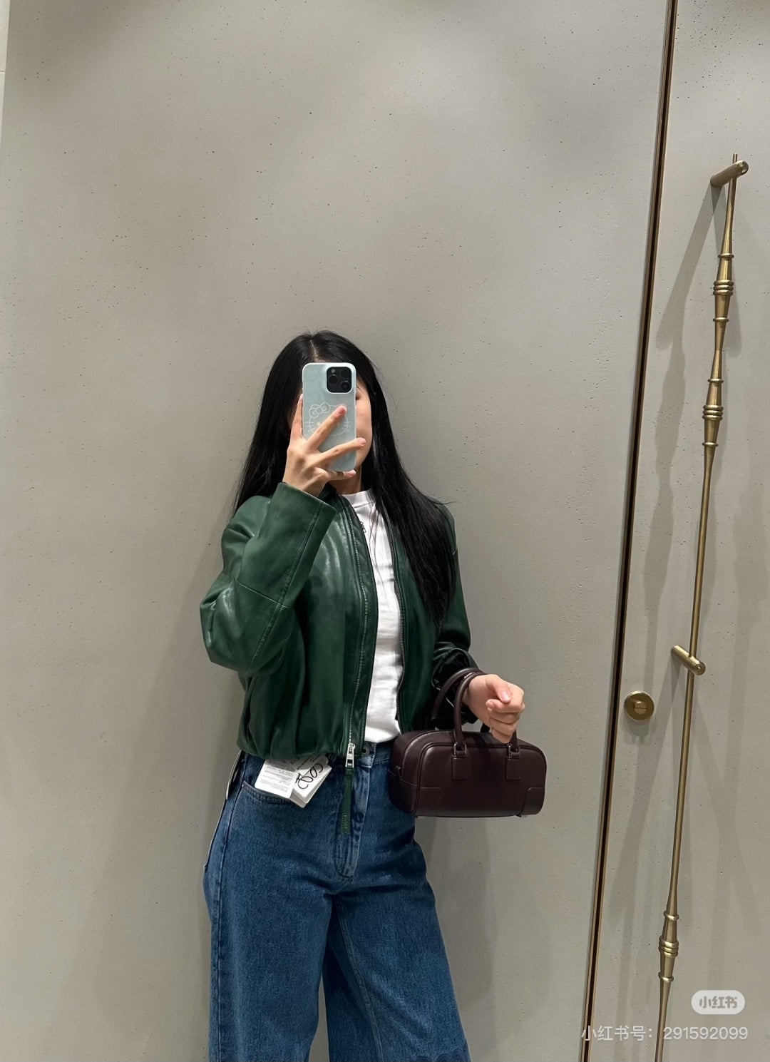 Loe 25ss leather jacket