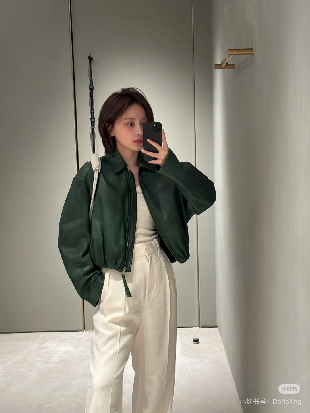 Loe 25ss leather jacket