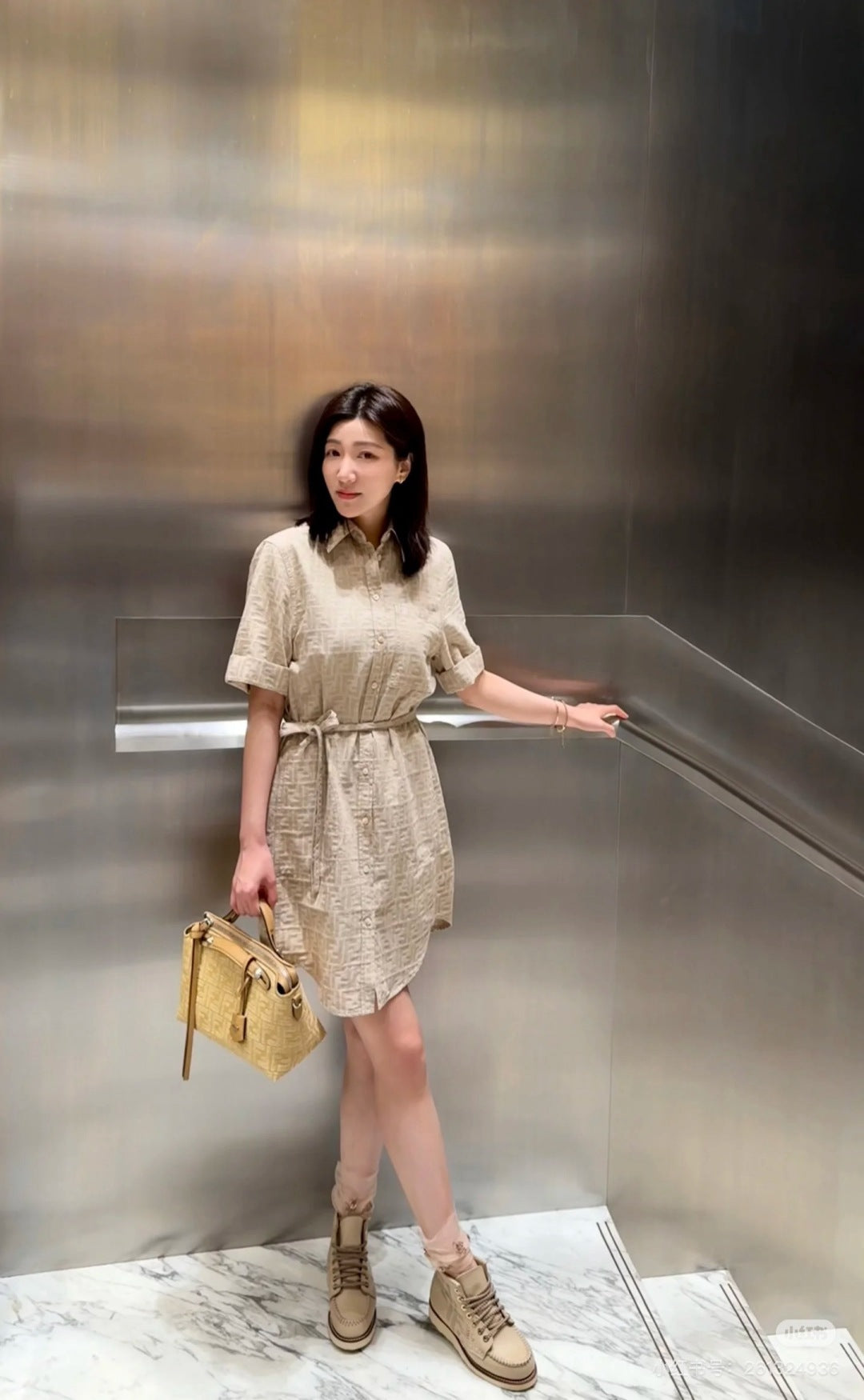 Fend 25ss print dress
