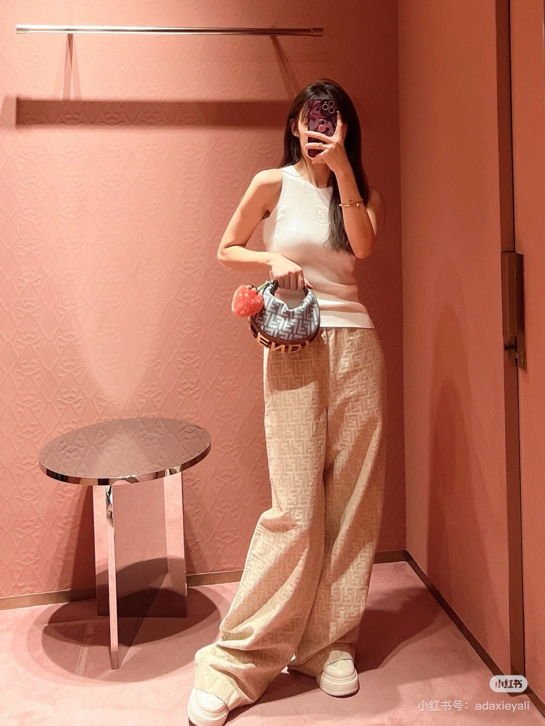 Fend 25ss print pants