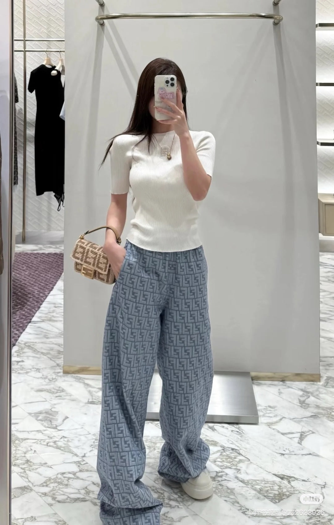 Fend 25ss print pants