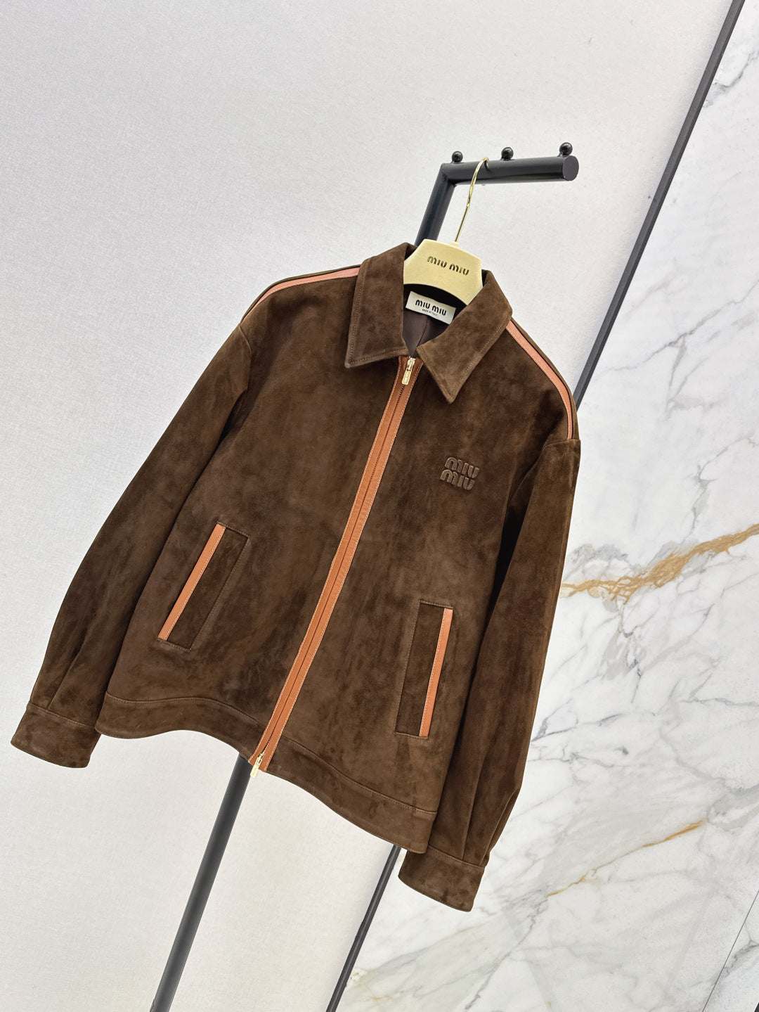 Miu 25fw suede jacket
