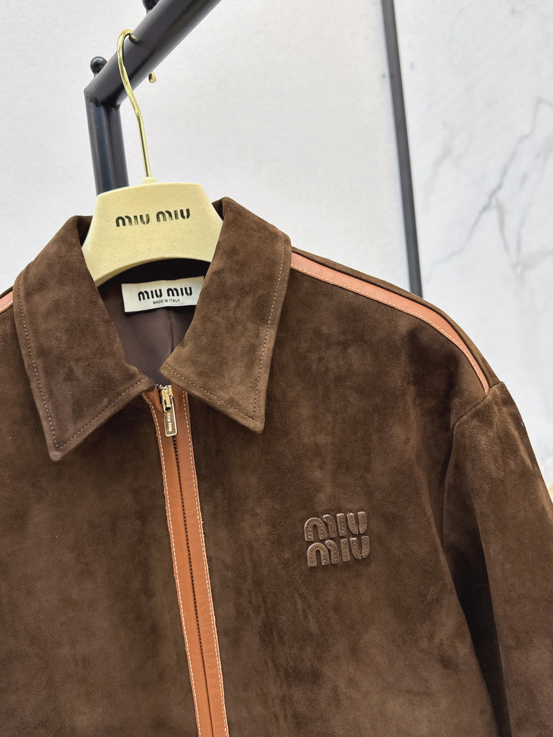 Miu 25fw suede jacket