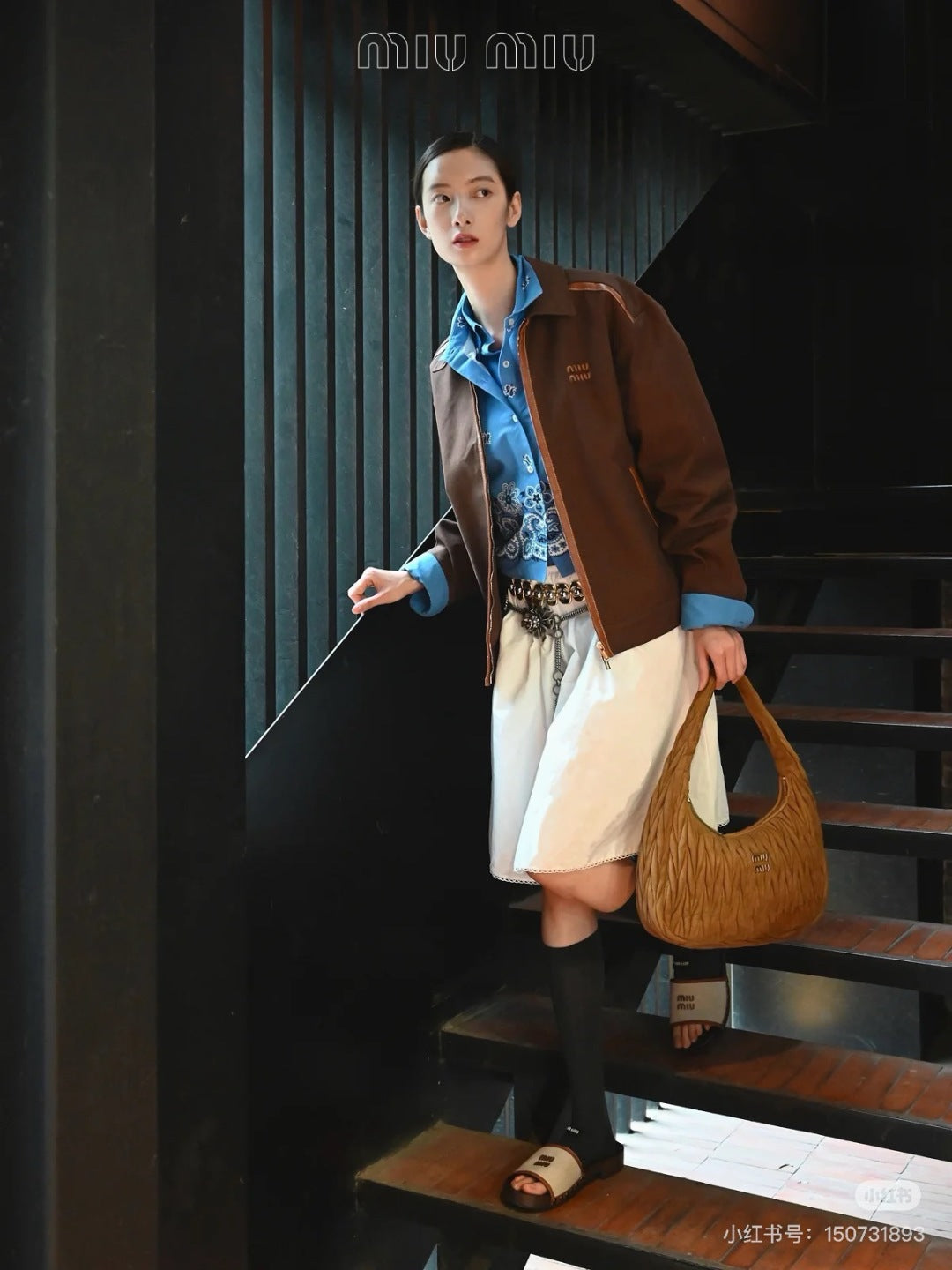 Miu 25fw suede jacket