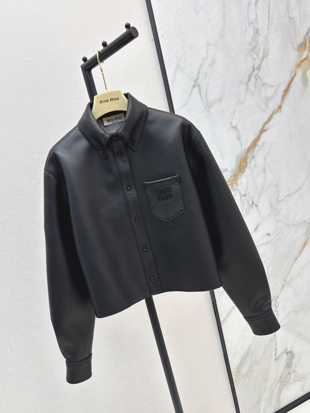 Miu 25fw leather jacket