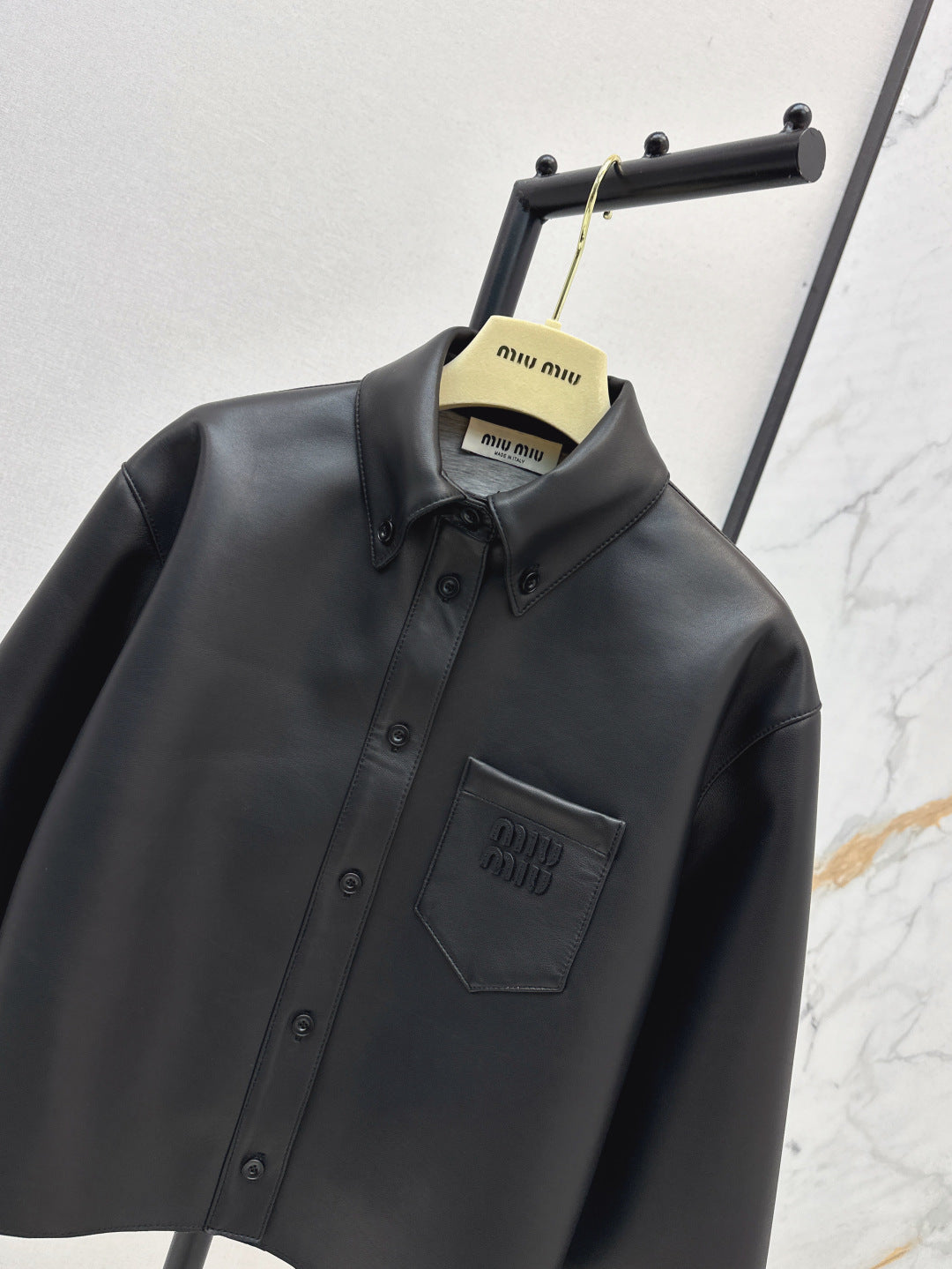 Miu 25fw leather jacket