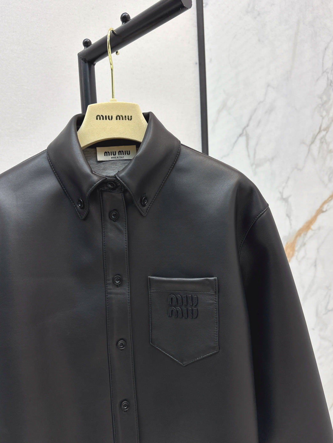 Miu 25fw leather jacket