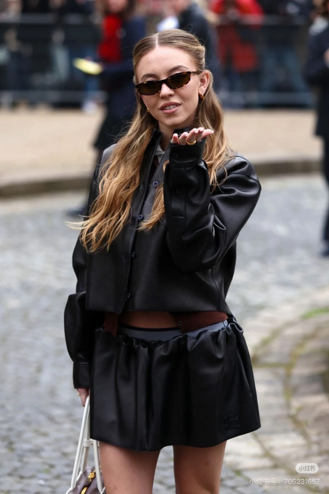 Miu 25fw leather jacket
