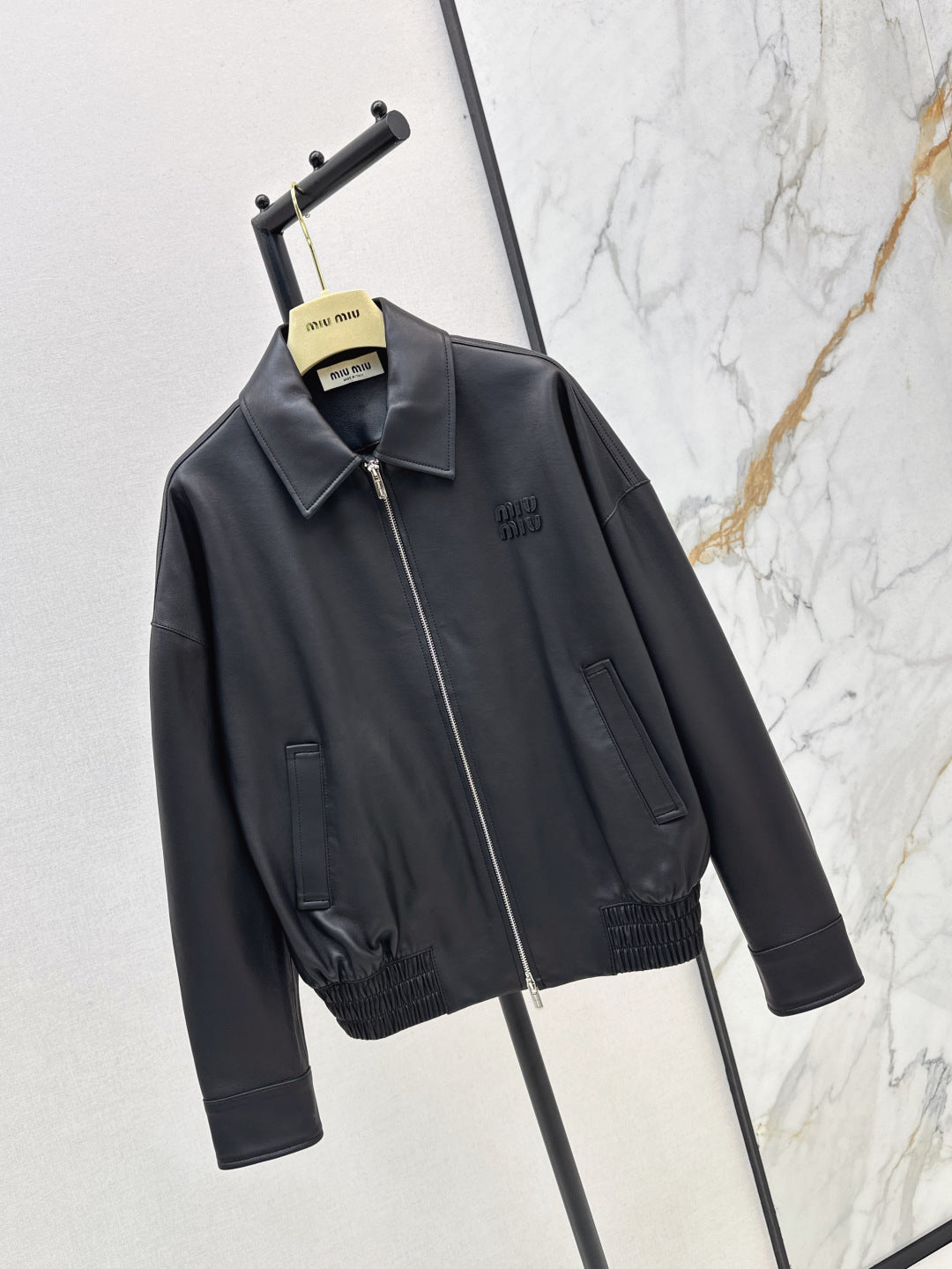 Miu 25fw leather jacket