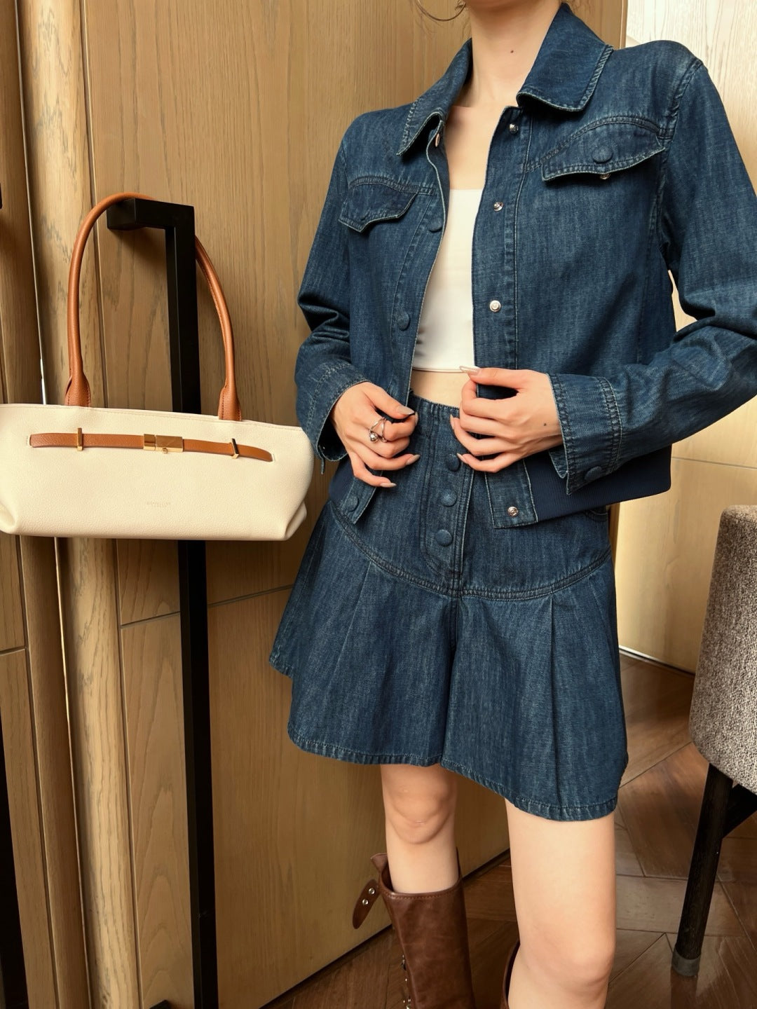 Fend 25fw denim skort