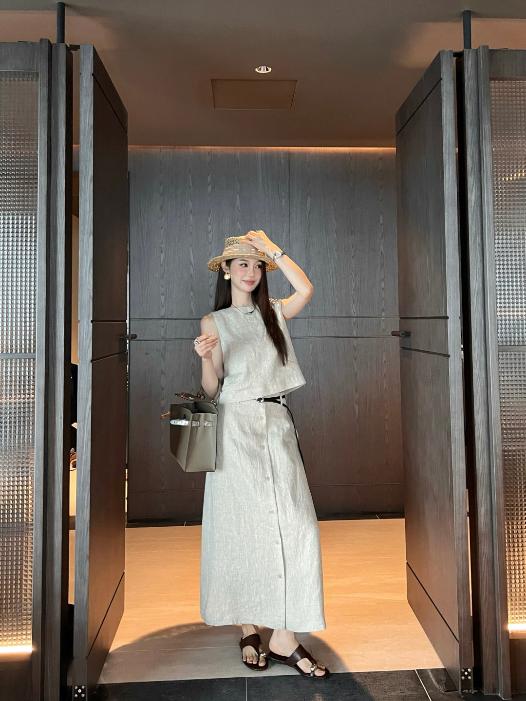 Loe 25ss linen suit