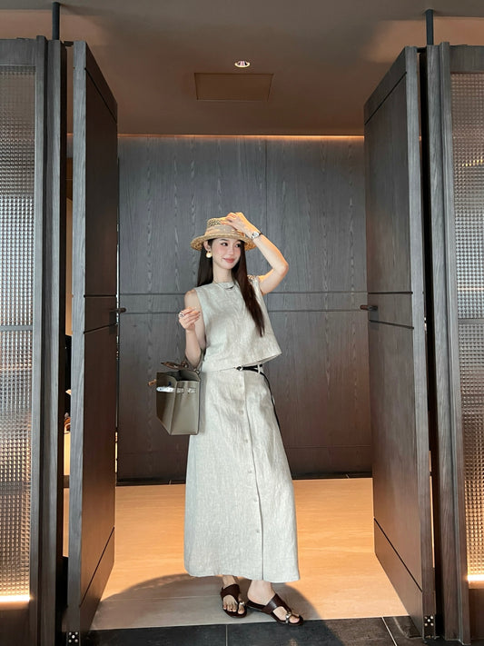 Loe 25ss linen suit