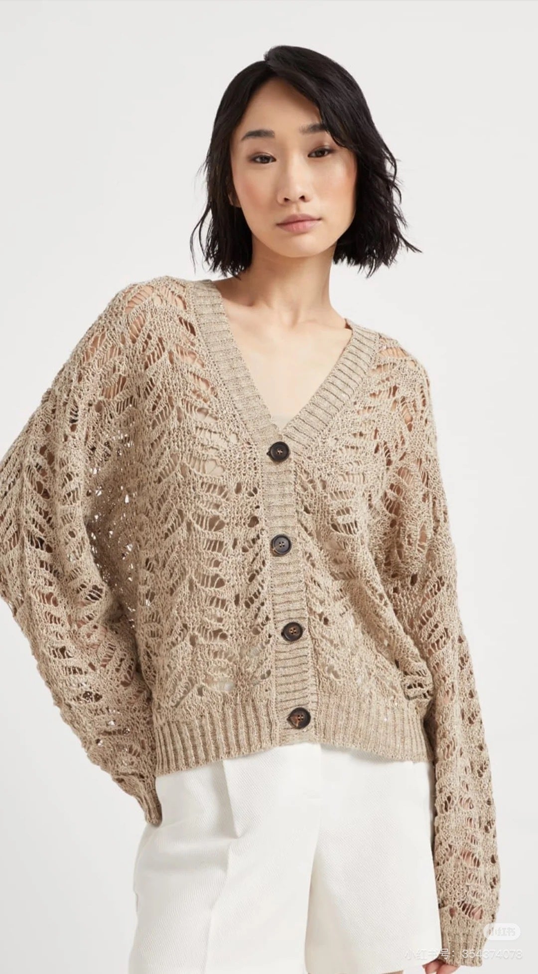 Brun 25fw lace cardigan