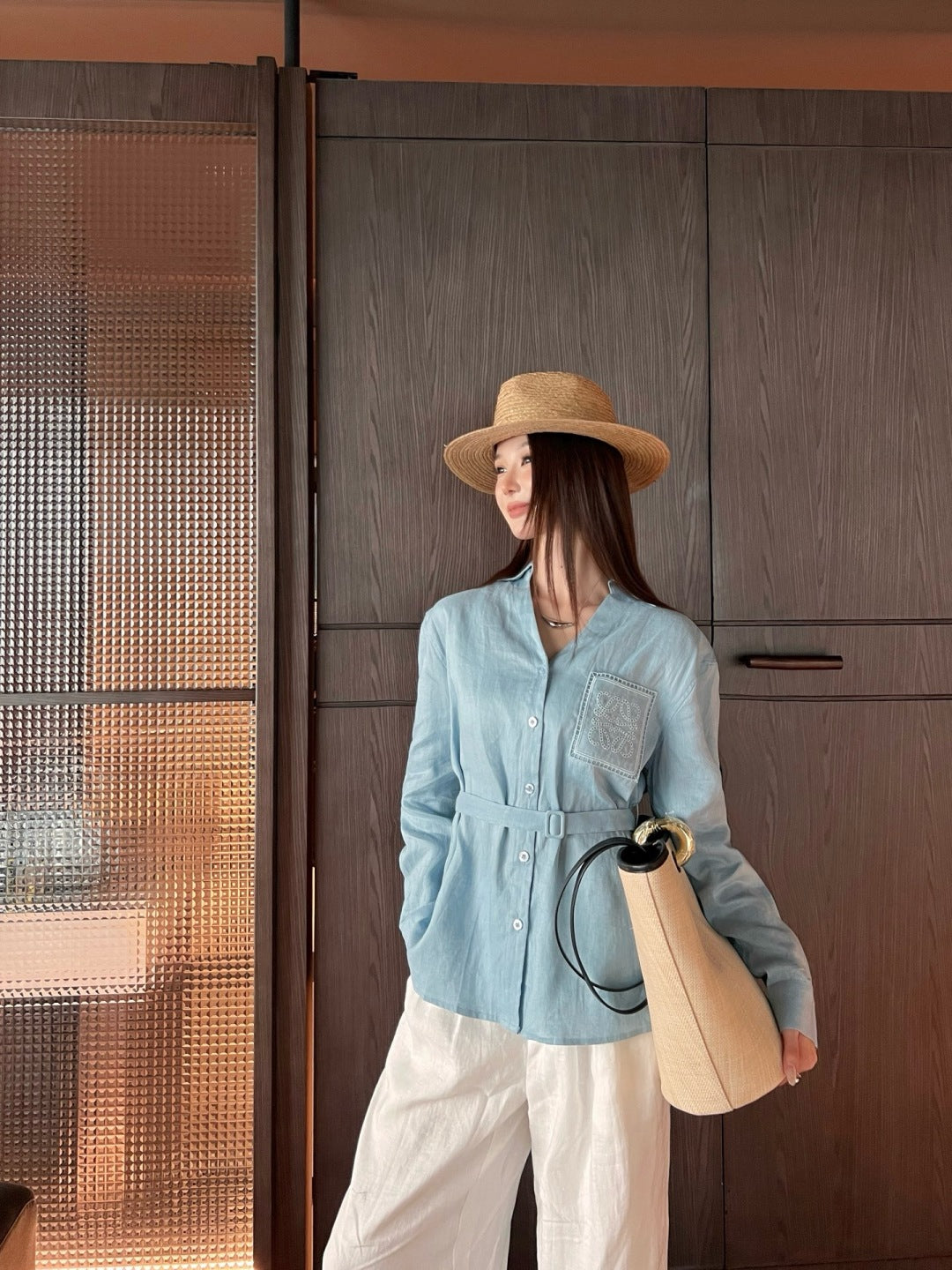 Loe 25fw linen shirt