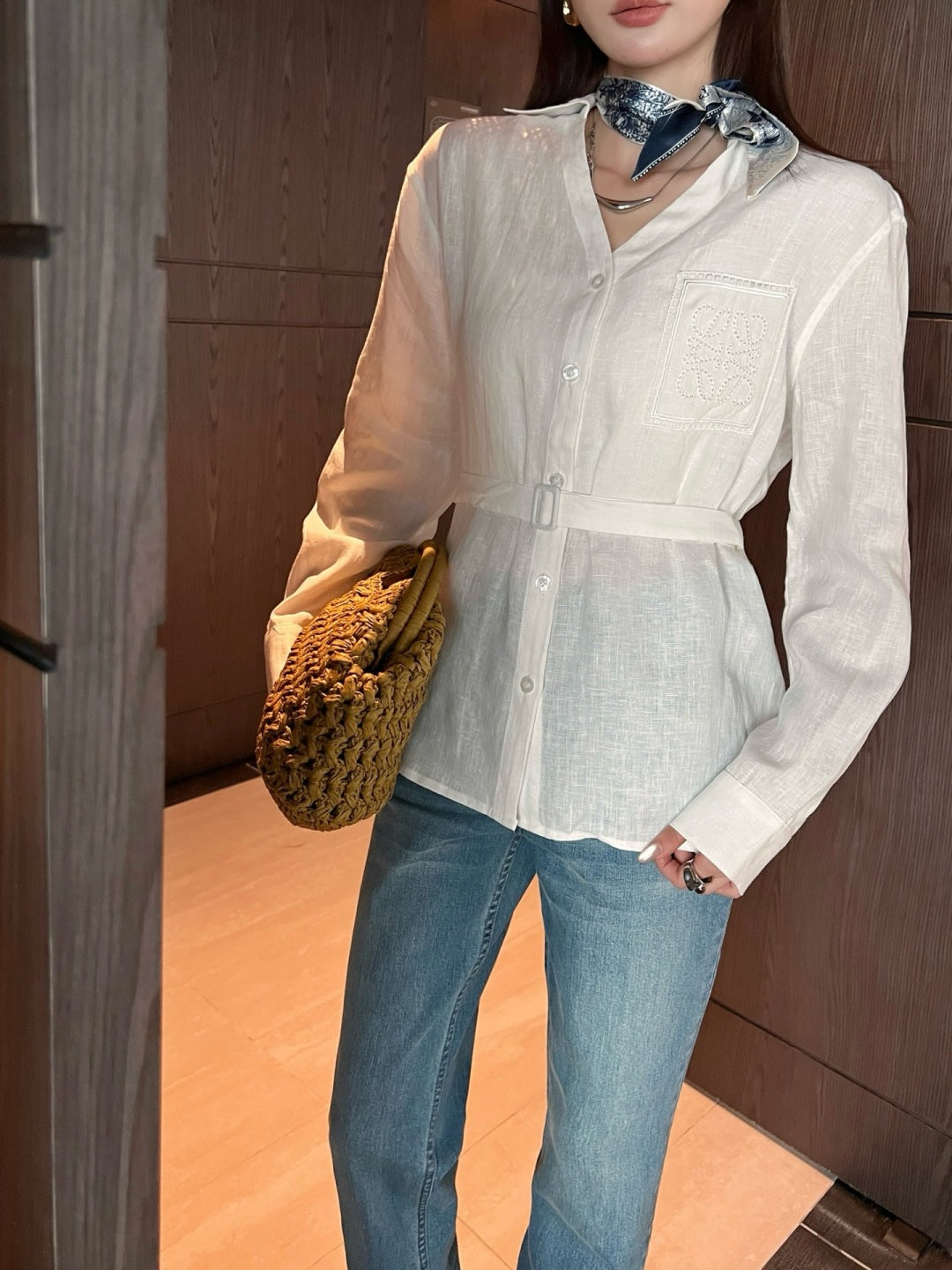 Loe 25fw linen shirt