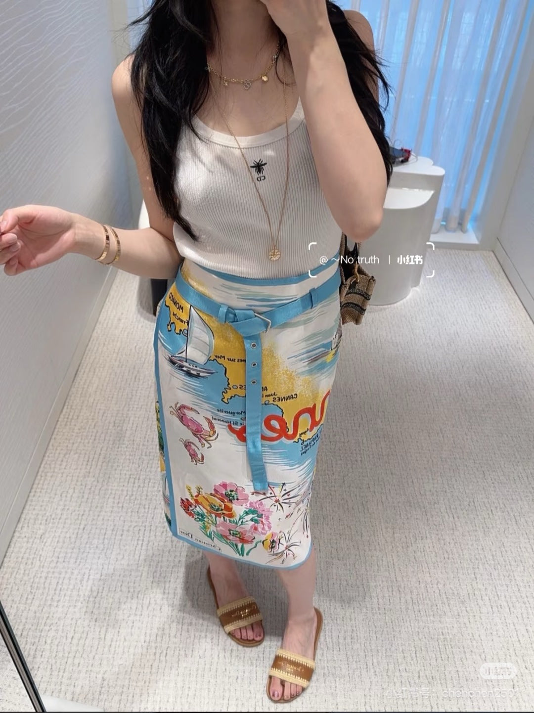 CD 25SS printed skirt