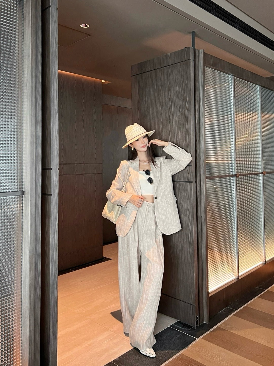 Loro 25fw linen suit