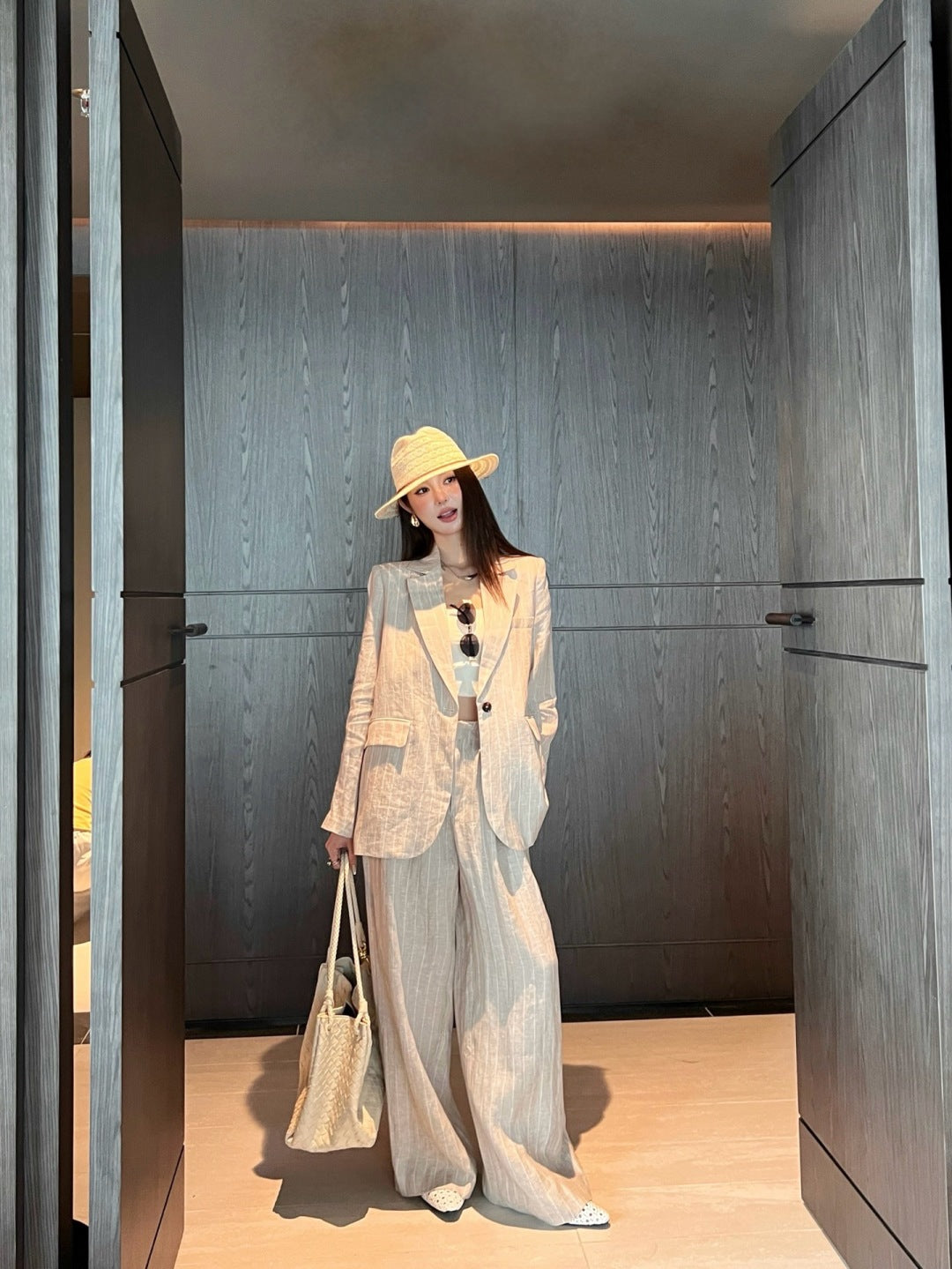 Loro 25fw linen suit