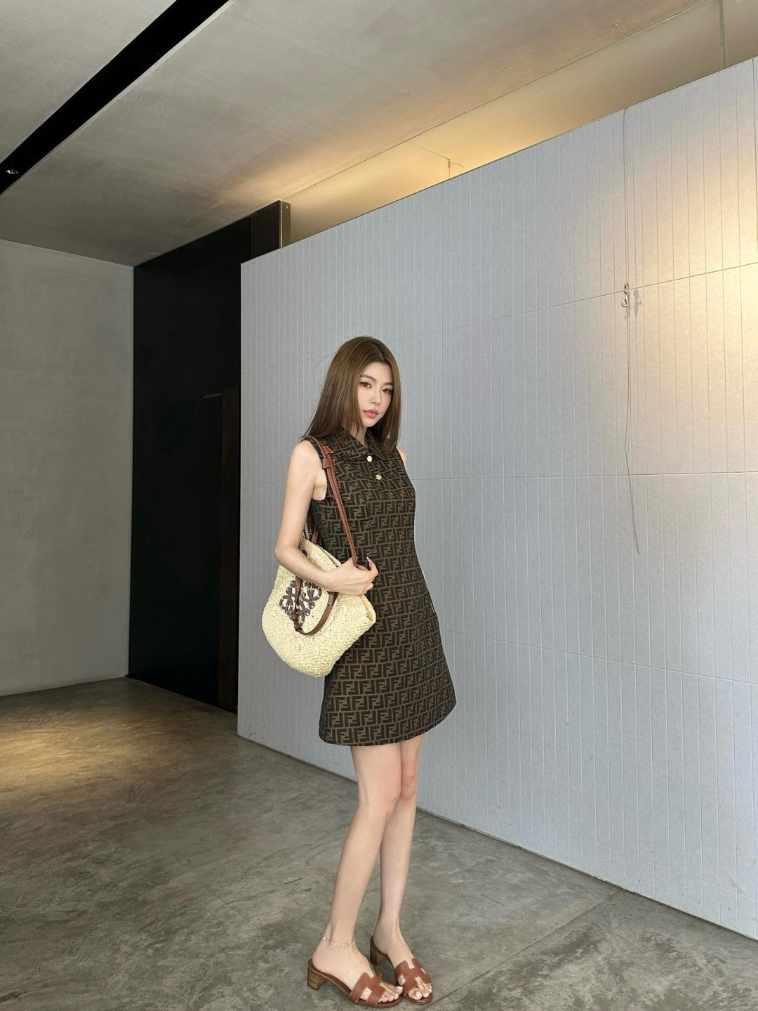 Fend 25ss jacquard dress