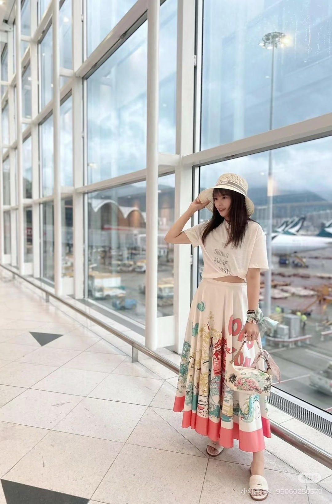 CD 25ss printed skirt