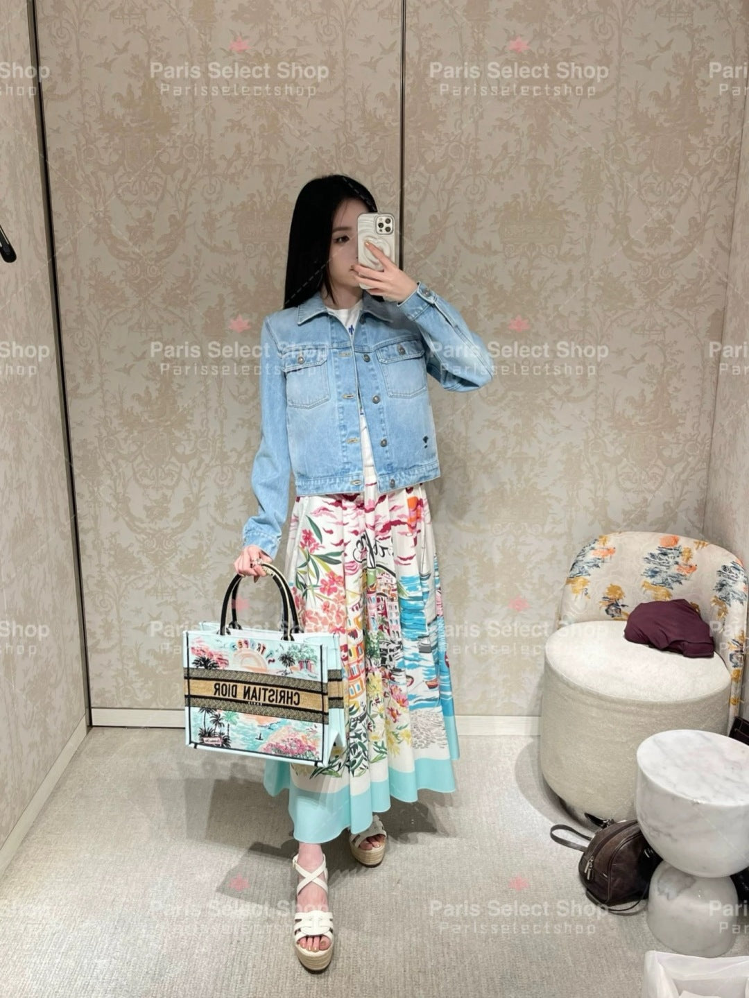 CD 25ss printed skirt