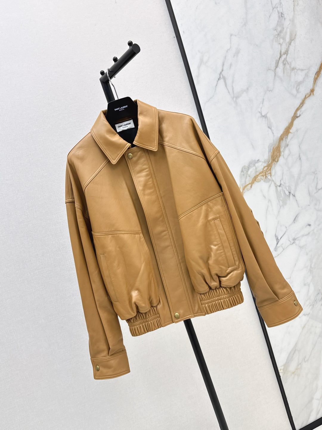 Saint lau 25fw leather jacket