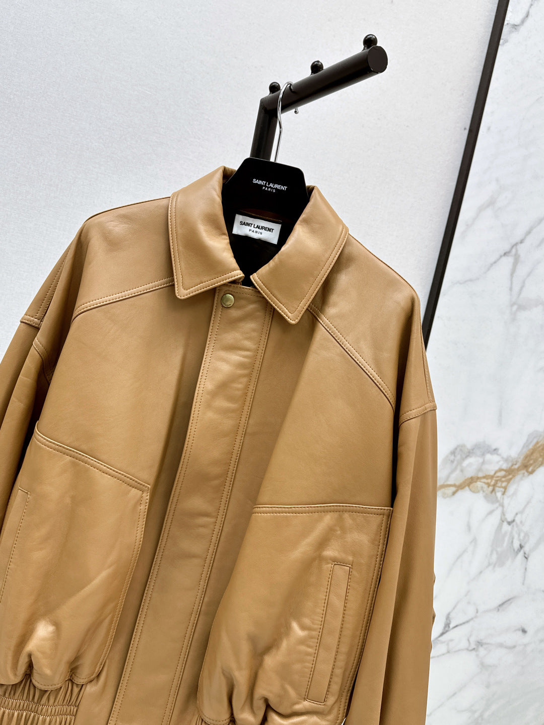 Saint lau 25fw leather jacket