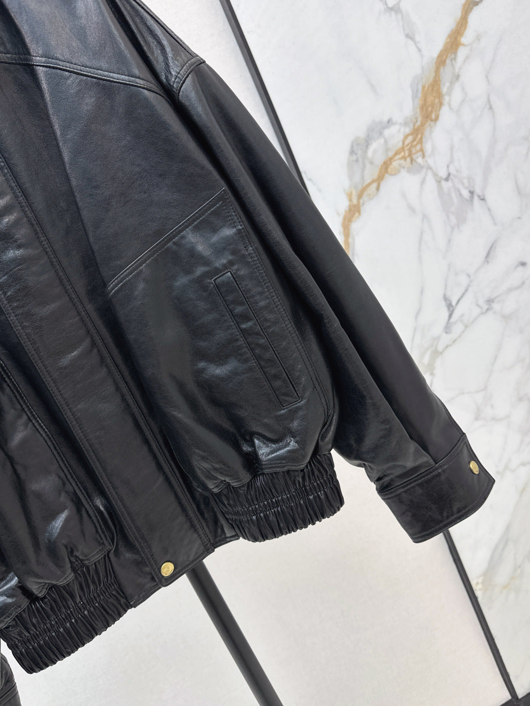 Saint lau 25fw leather jacket