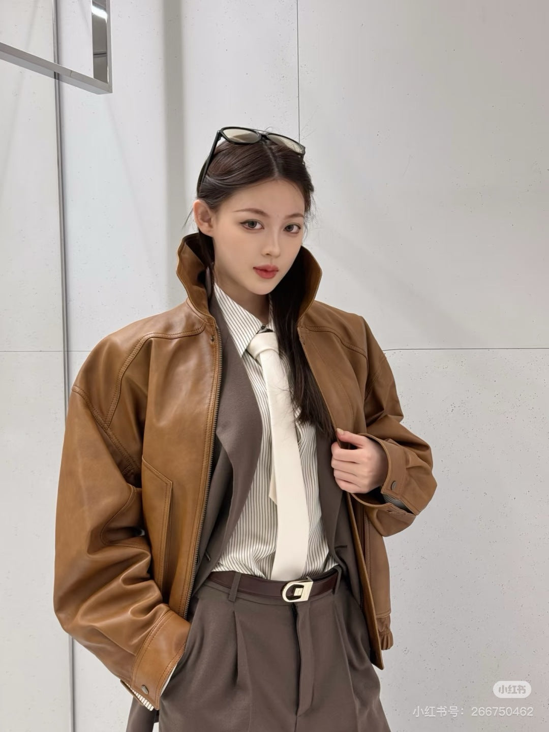 Saint lau 25fw leather jacket