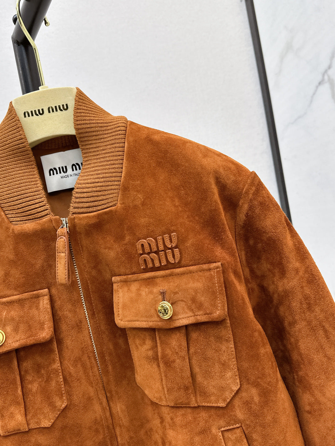 Miu 25fw suede jacket