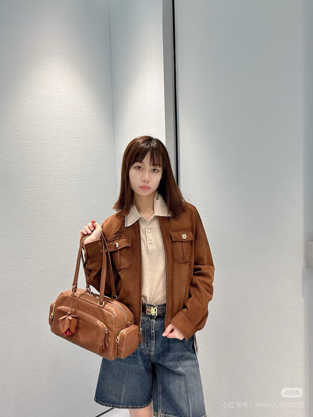 Miu 25fw suede jacket