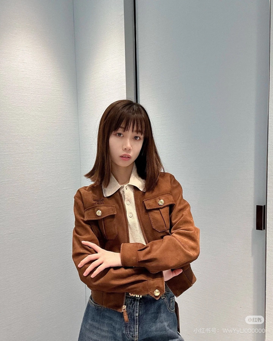Miu 25fw suede jacket