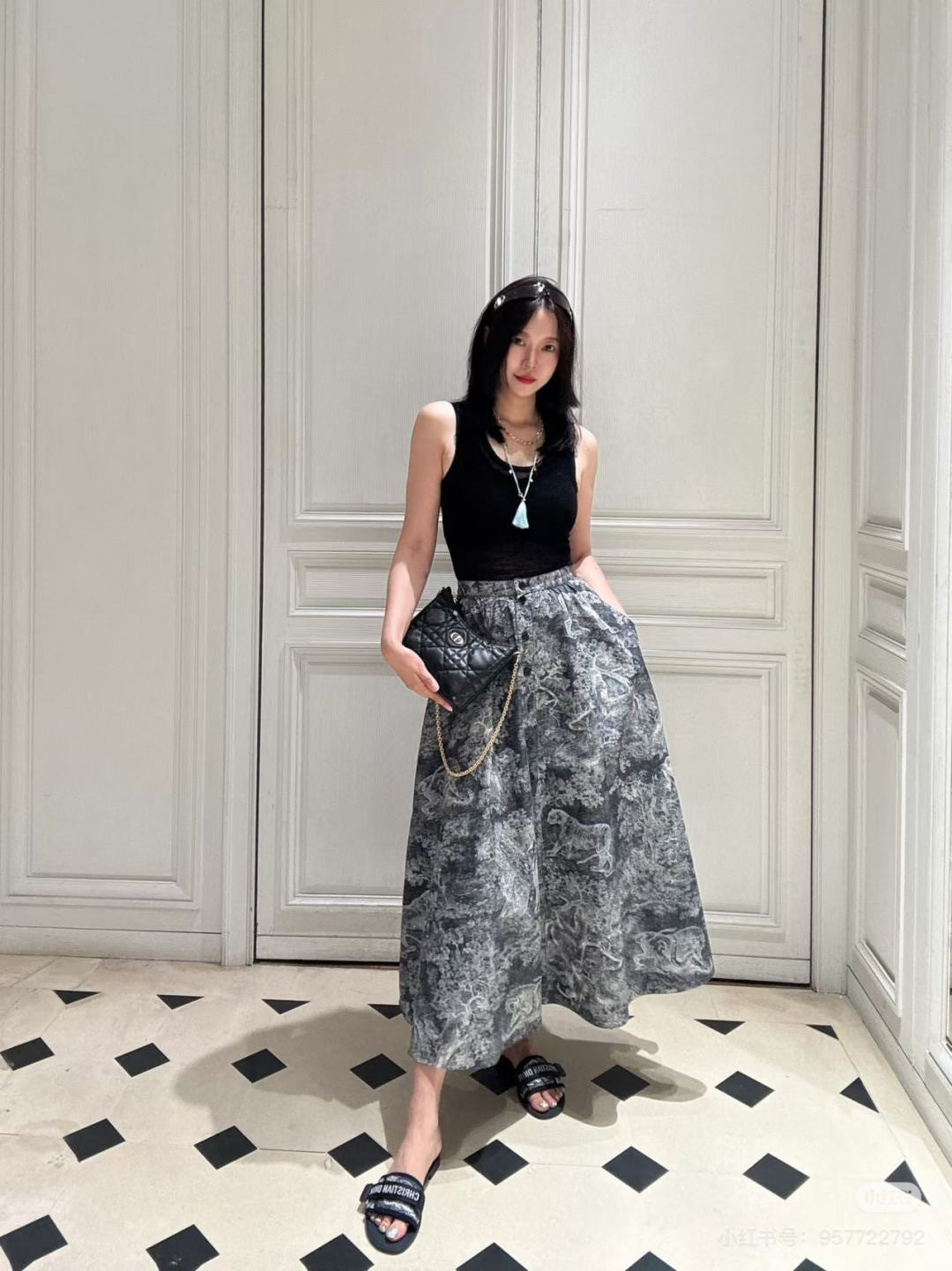 CD 25ss printed skirt
