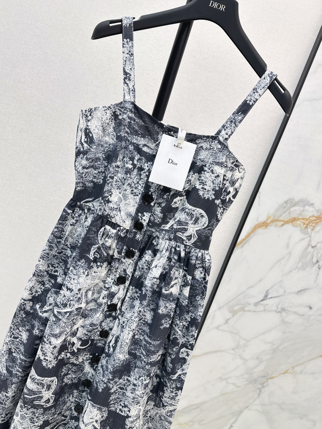 CD 25ss printed slip dress