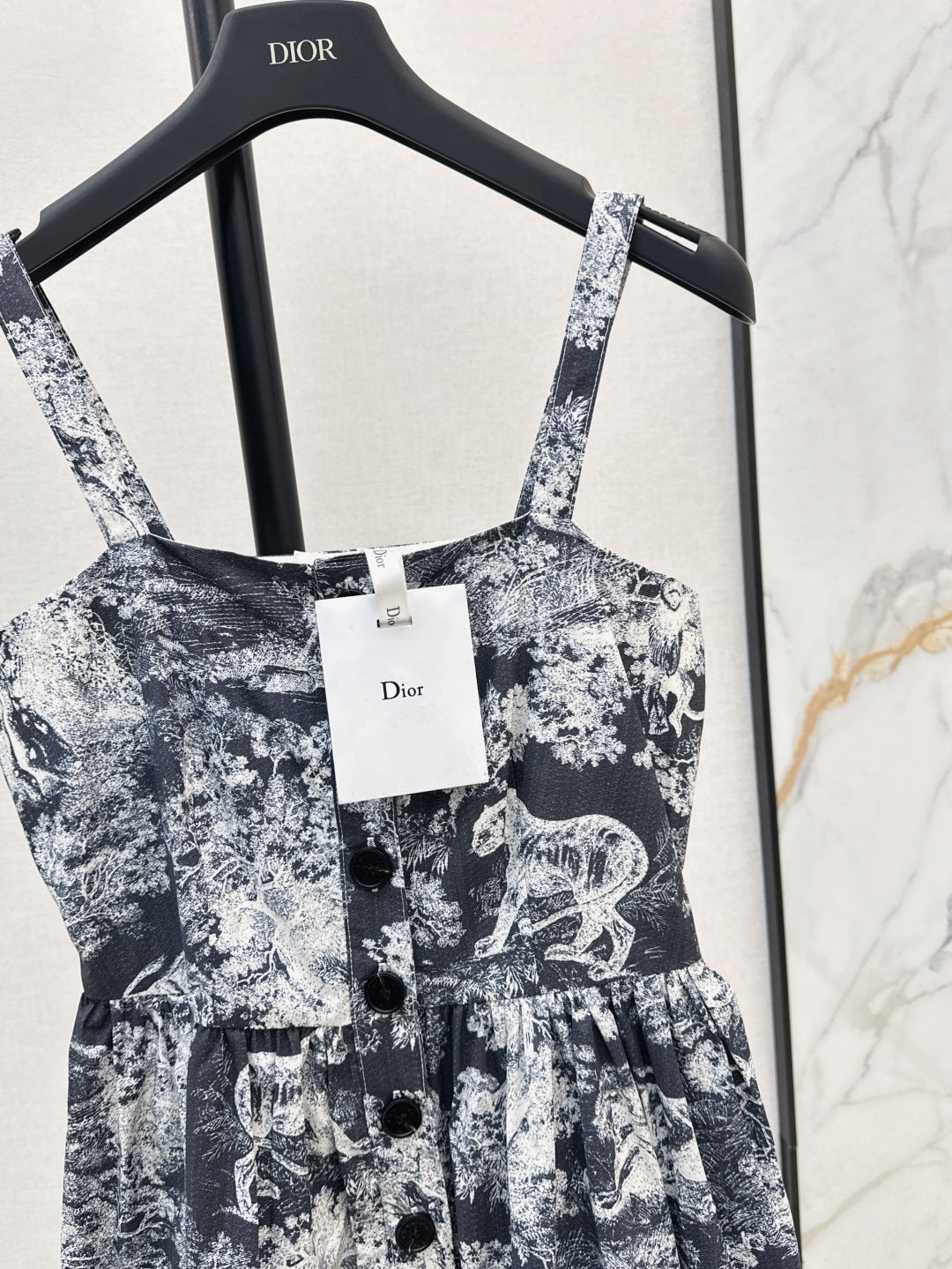CD 25ss printed slip dress