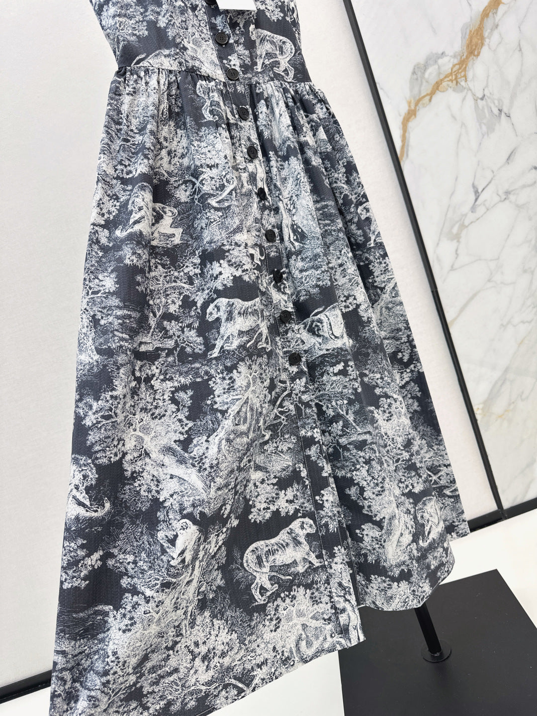 CD 25ss printed slip dress