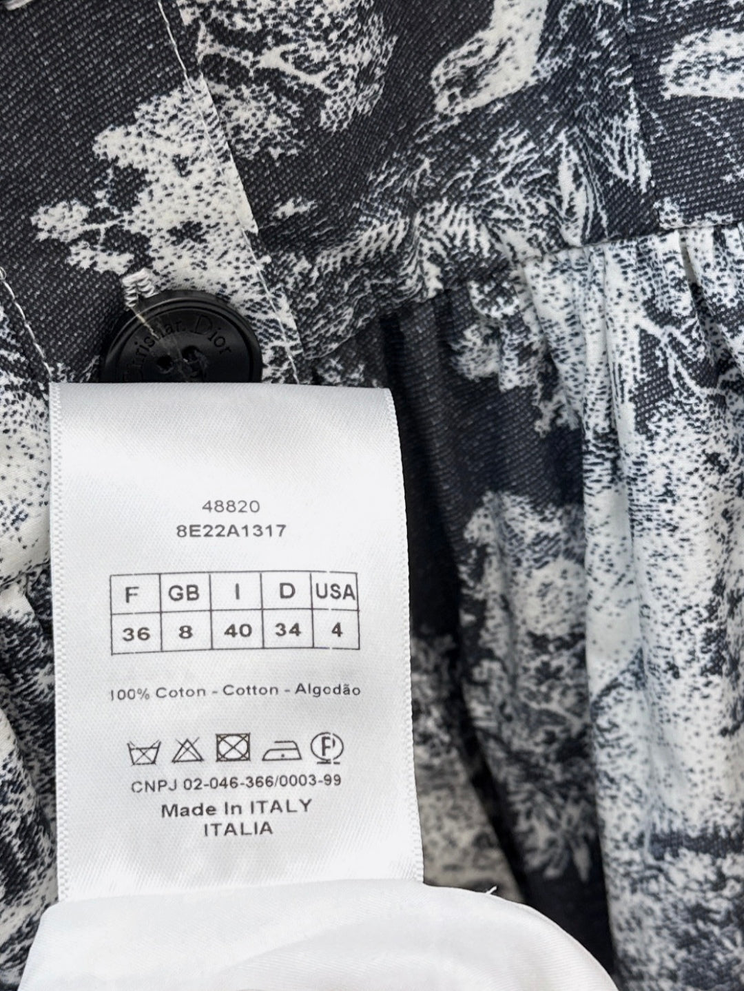 CD 25ss printed slip dress