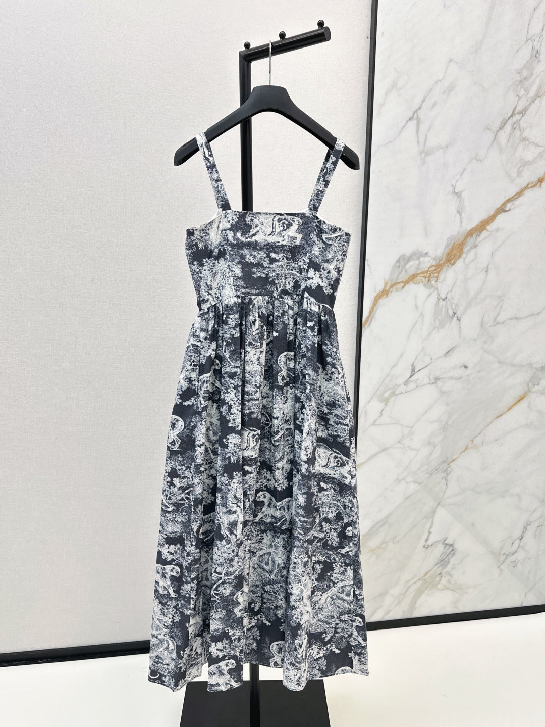 CD 25ss printed slip dress