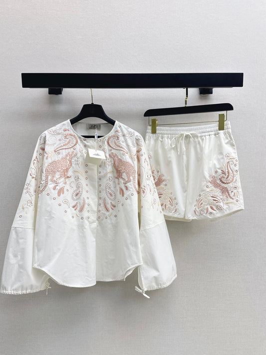 Herm 25fw embroidered suit