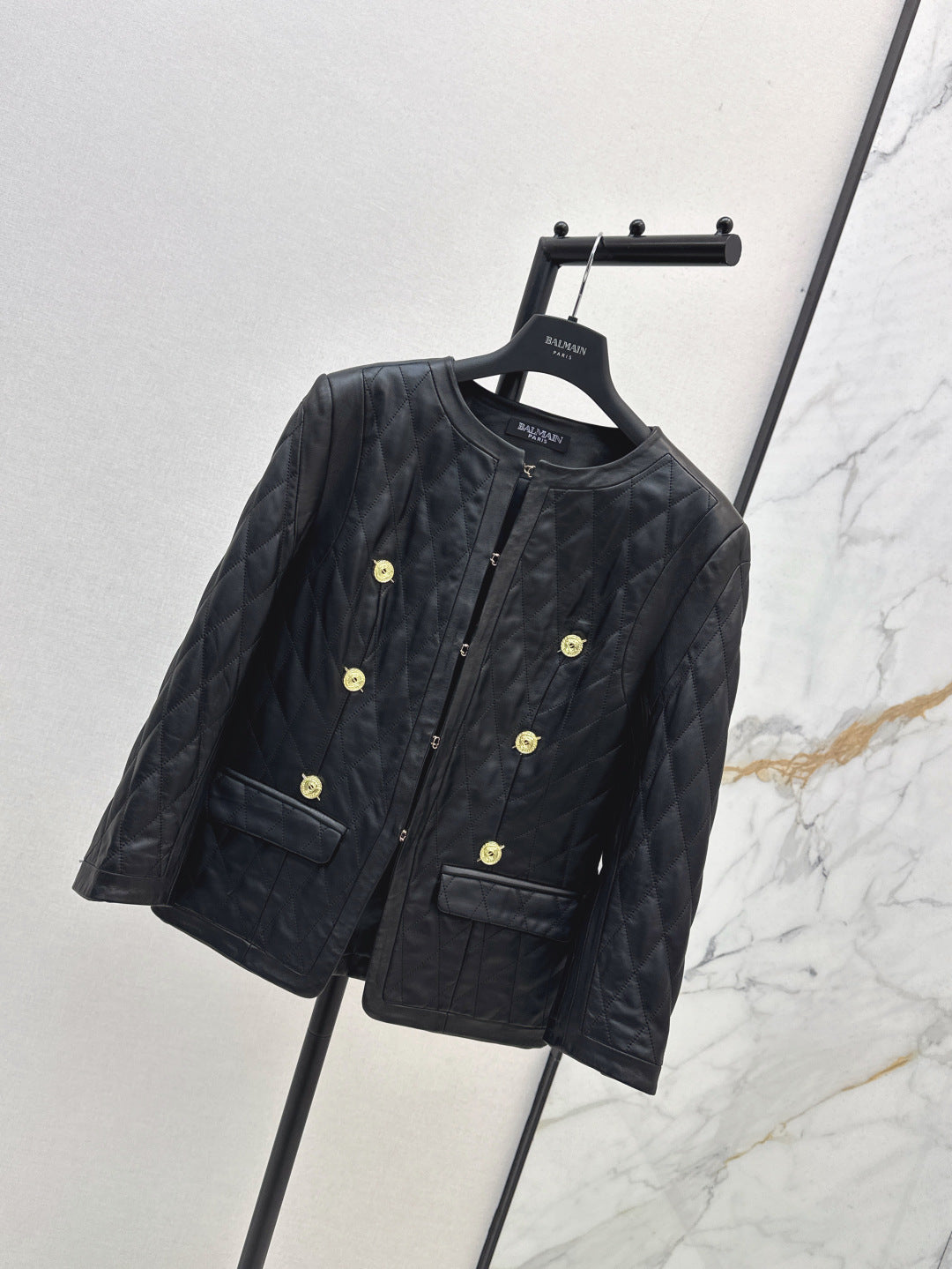 Bal 25fw leather jacket