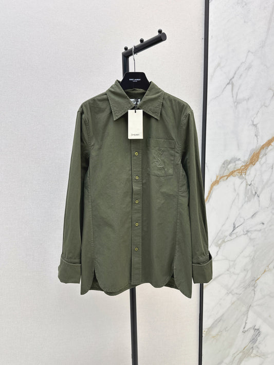 Saint lau 25fw embroidered shirt