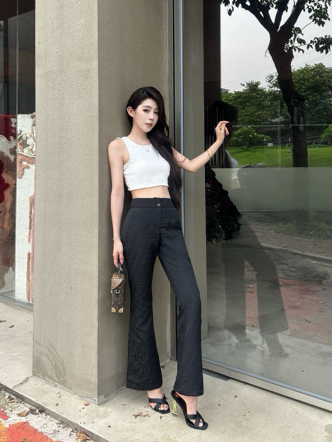 Fend 25fw jacquard pants
