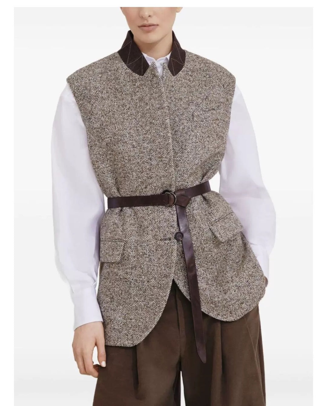 Brun 25fw wool vest