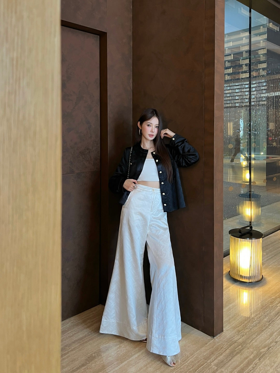 Chan 25fw silk bell bottom