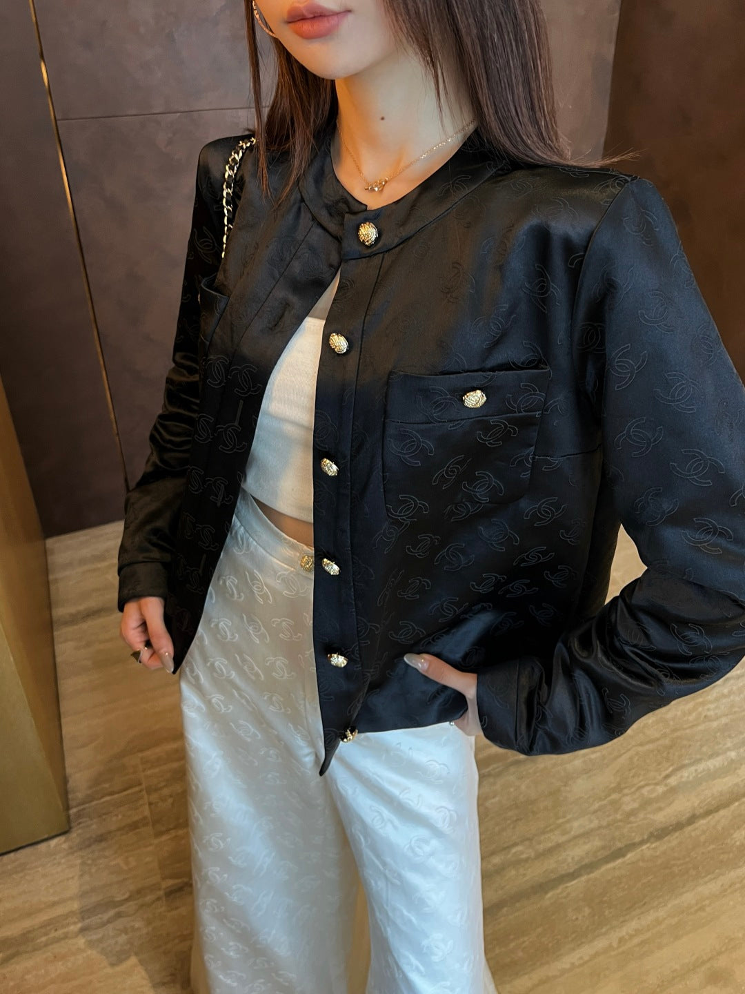 Chan 25fw silk jacket