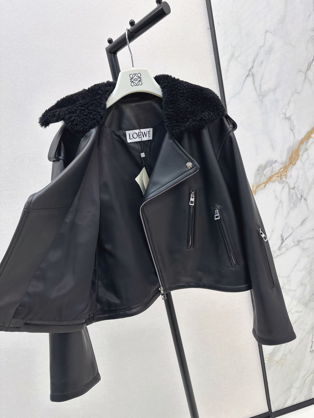 Loe 25fw leather jacket